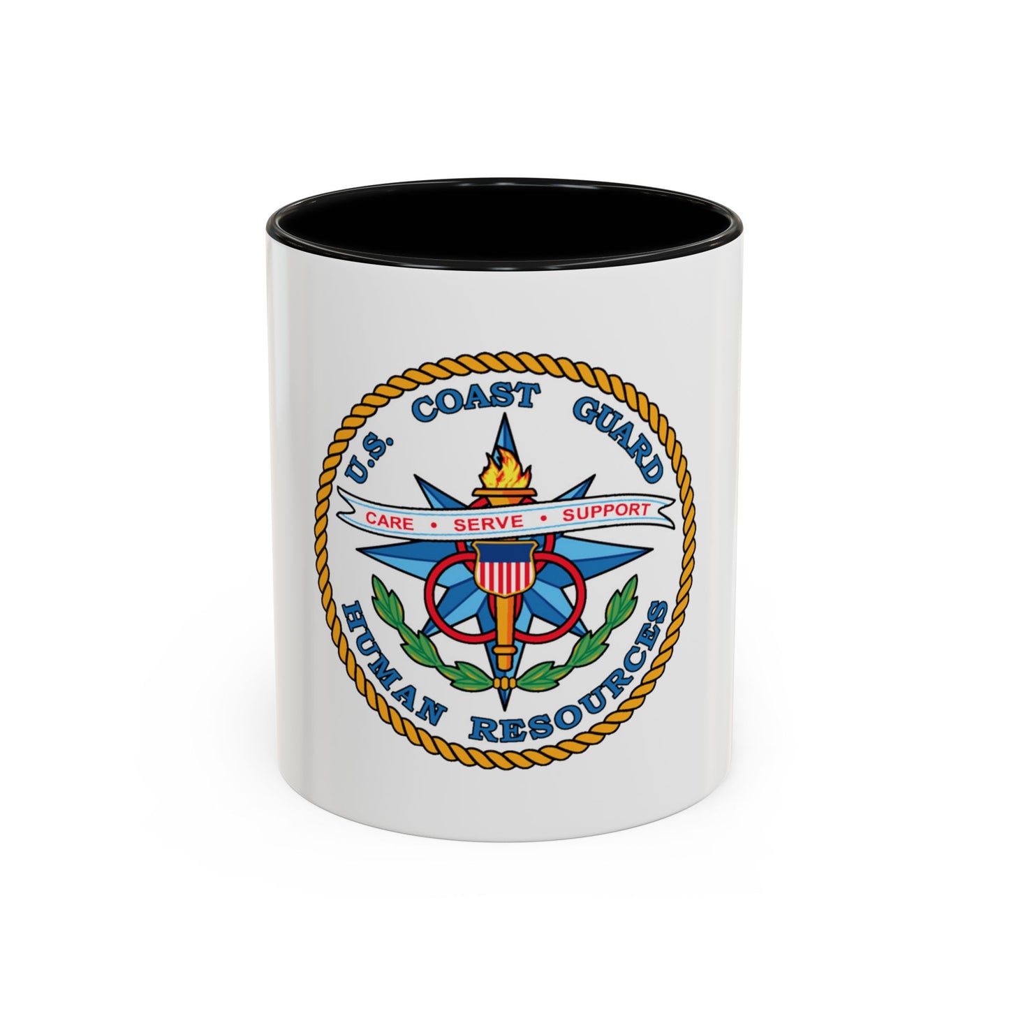 USCG Human Resources (U.S. Coast Guard) Accent Coffee Mug