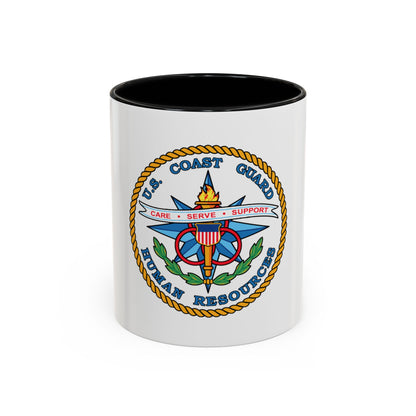 USCG Human Resources (U.S. Coast Guard) Accent Coffee Mug