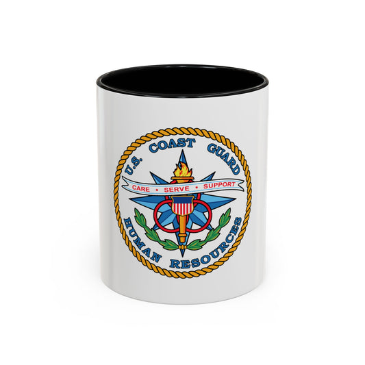 USCG Human Resources (U.S. Coast Guard) Accent Coffee Mug