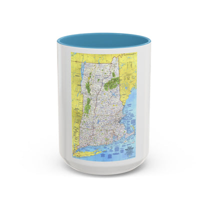 USA - Western New England 1 (1975) (Map) Accent Coffee Mug