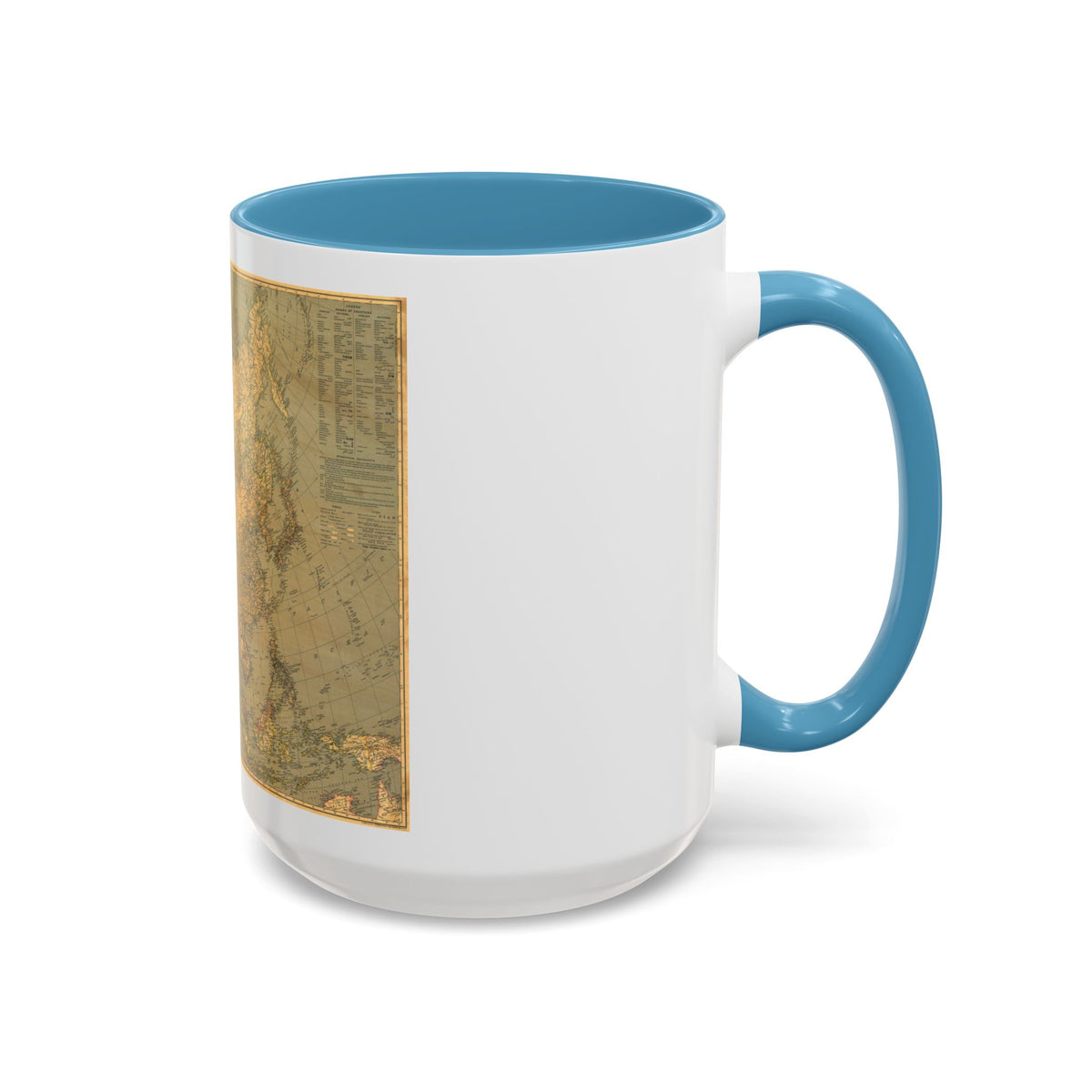 Asia and Adjacent Regions (1933) (Map) Accent Coffee Mug