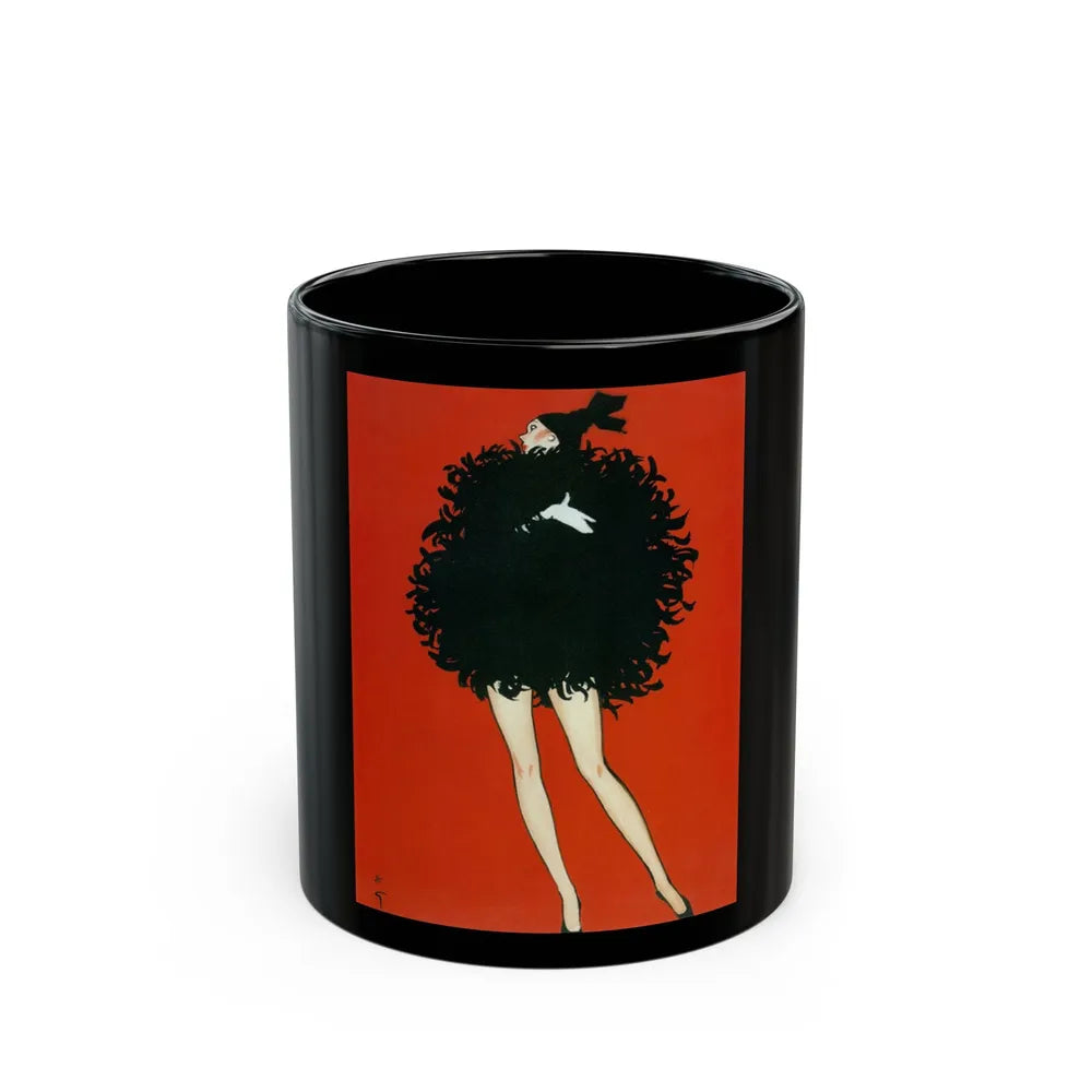 Fashion illustration (3) - Black Coffee Mug-11oz-Go Mug Yourself