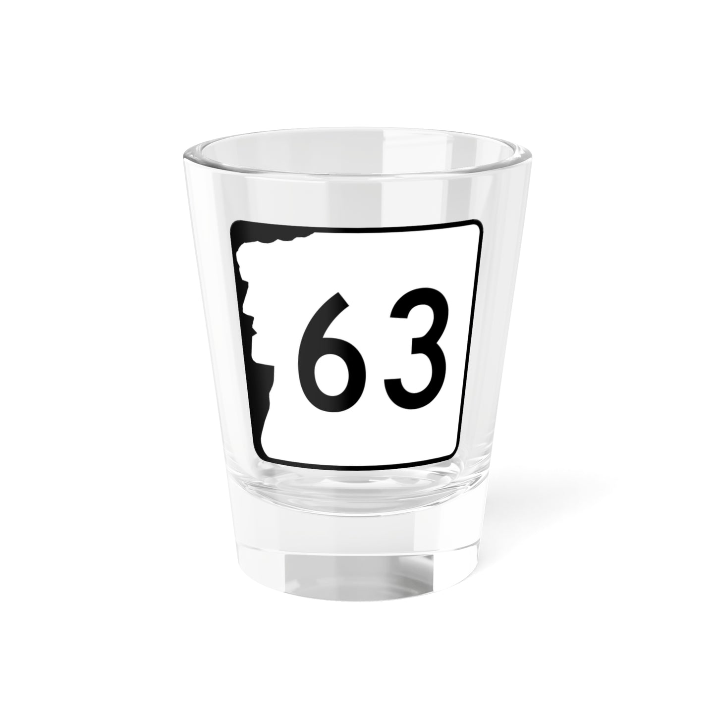 NH Route 63 (New Hampshire) (Road Sign) Shot Glass 1.5oz