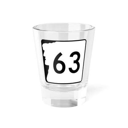 NH Route 63 (New Hampshire) (Road Sign) Shot Glass 1.5oz