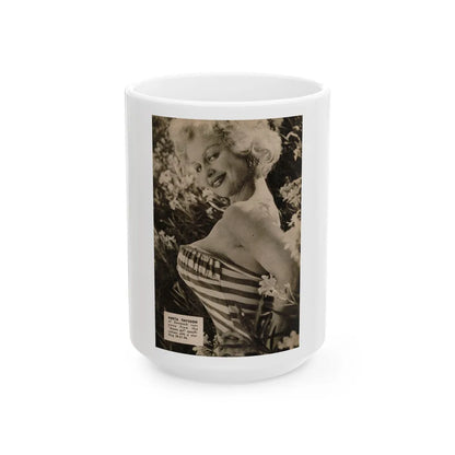 Greta Thyssen #146 - 1 Page, 1 B&W Photo & Caption from PIC Digest Mag. September '58 (Vintage Female Icon) White Coffee Mug-15oz-Go Mug Yourself