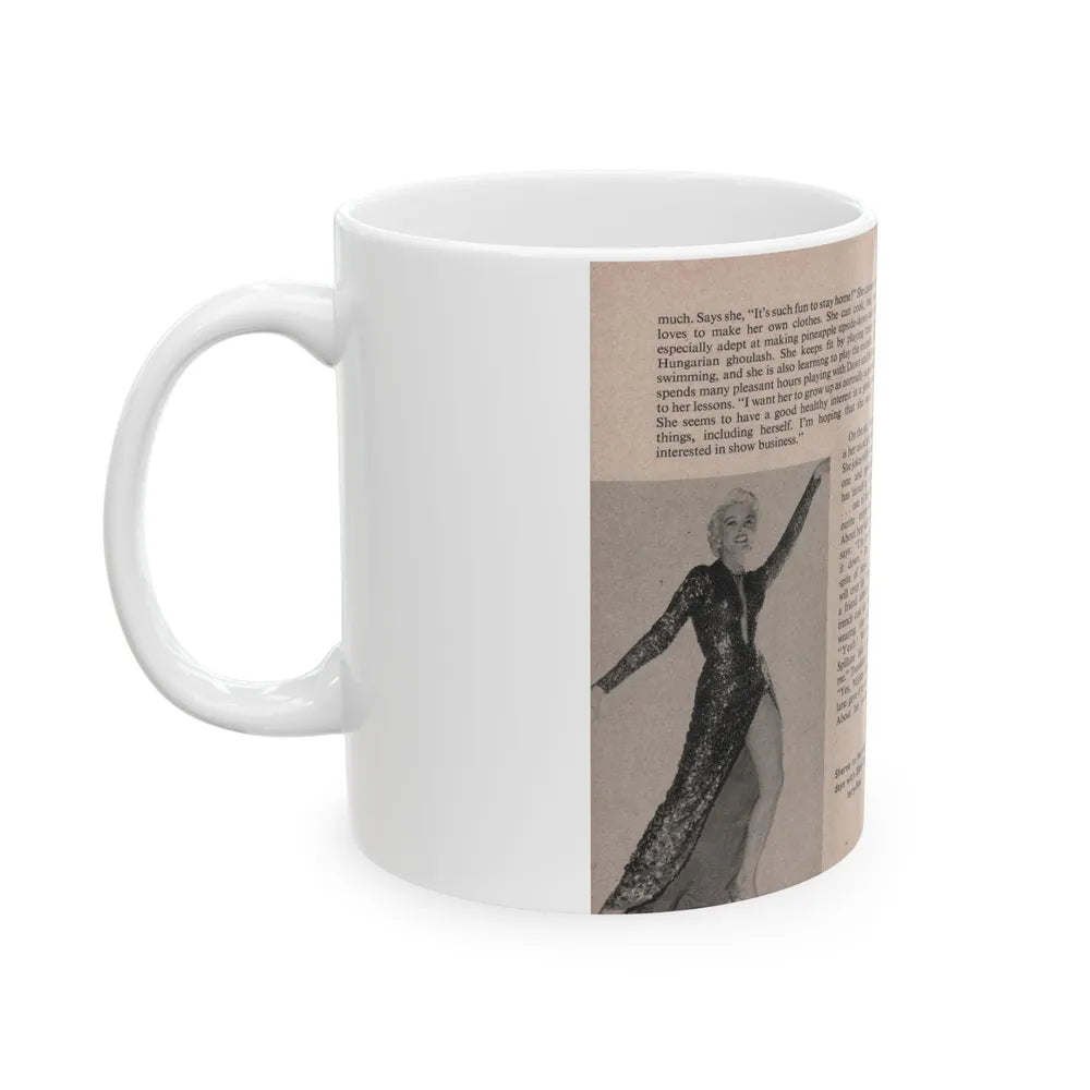 Sheree North #174 - Pages 54 & 55 from 66 PHOTOGRAPHS OF Sheree NORTH U.K. Pocket Mag. (Vintage Female Icon) White Coffee Mug-Go Mug Yourself