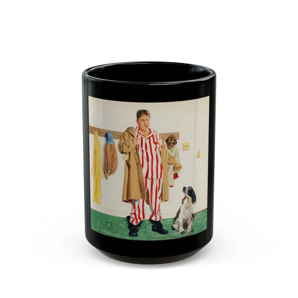 Collier's magazine cover, February 7, 1953 - Black Coffee Mug-15oz-Go Mug Yourself