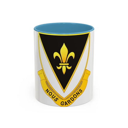 329th Infantry Regiment (U.S. Army) Accent Coffee Mug-11oz-Light Blue-Go Mug Yourself