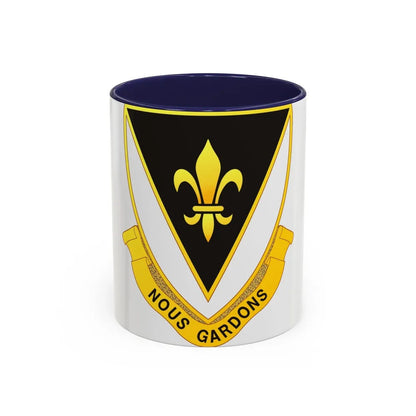 329th Infantry Regiment (U.S. Army) Accent Coffee Mug-11oz-Navy-Go Mug Yourself