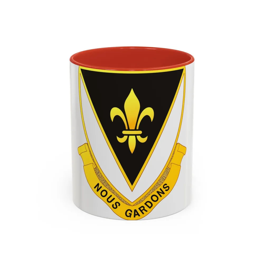 329th Infantry Regiment (U.S. Army) Accent Coffee Mug-11oz-Red-Go Mug Yourself