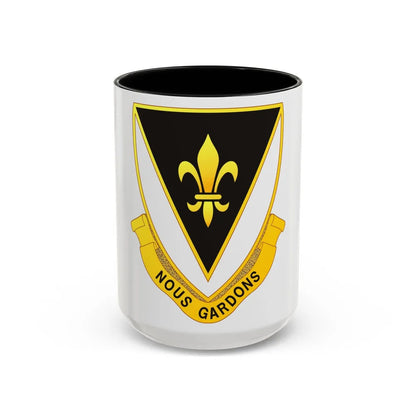 329th Infantry Regiment (U.S. Army) Accent Coffee Mug-15oz-Black-Go Mug Yourself