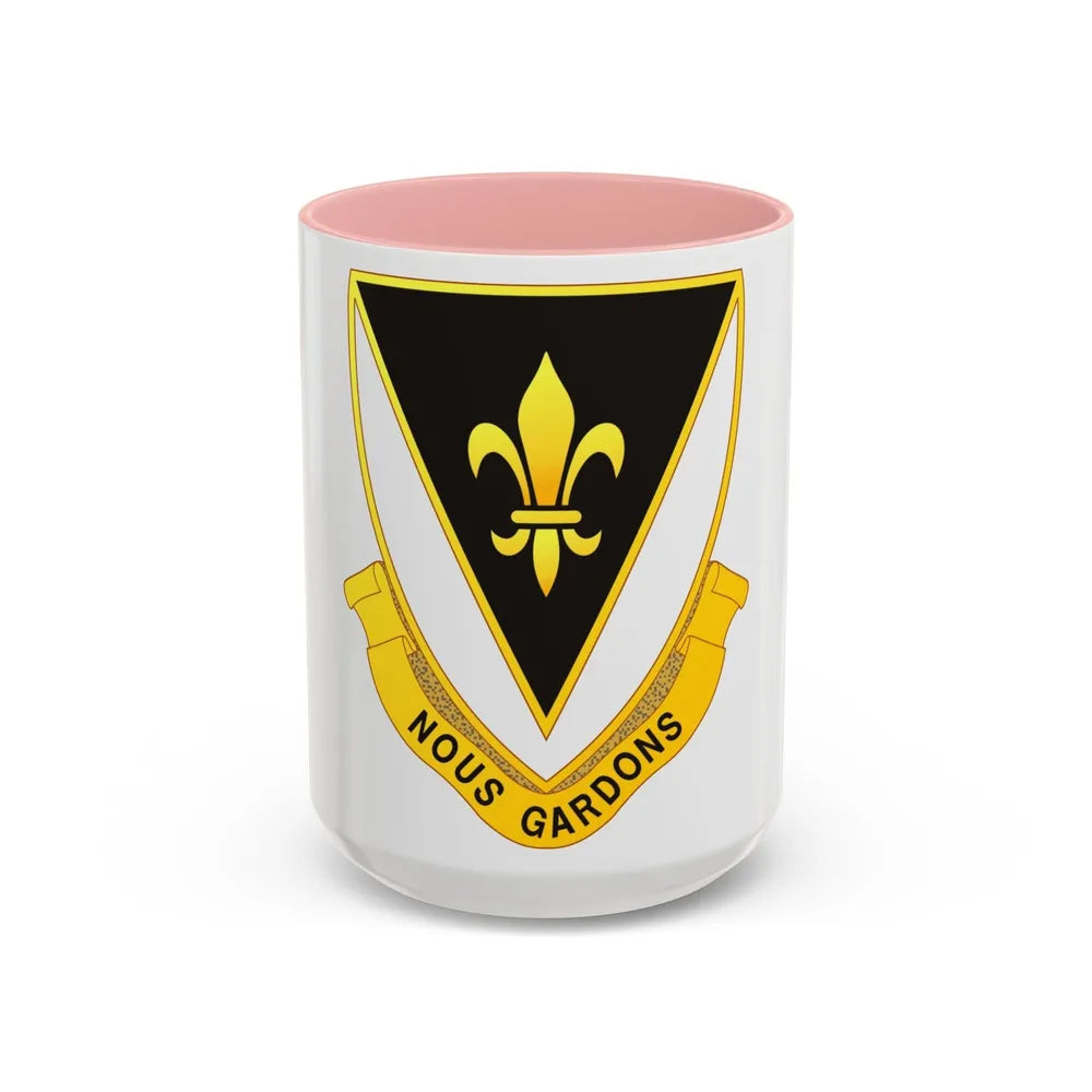 329th Infantry Regiment (U.S. Army) Accent Coffee Mug-15oz-Pink-Go Mug Yourself