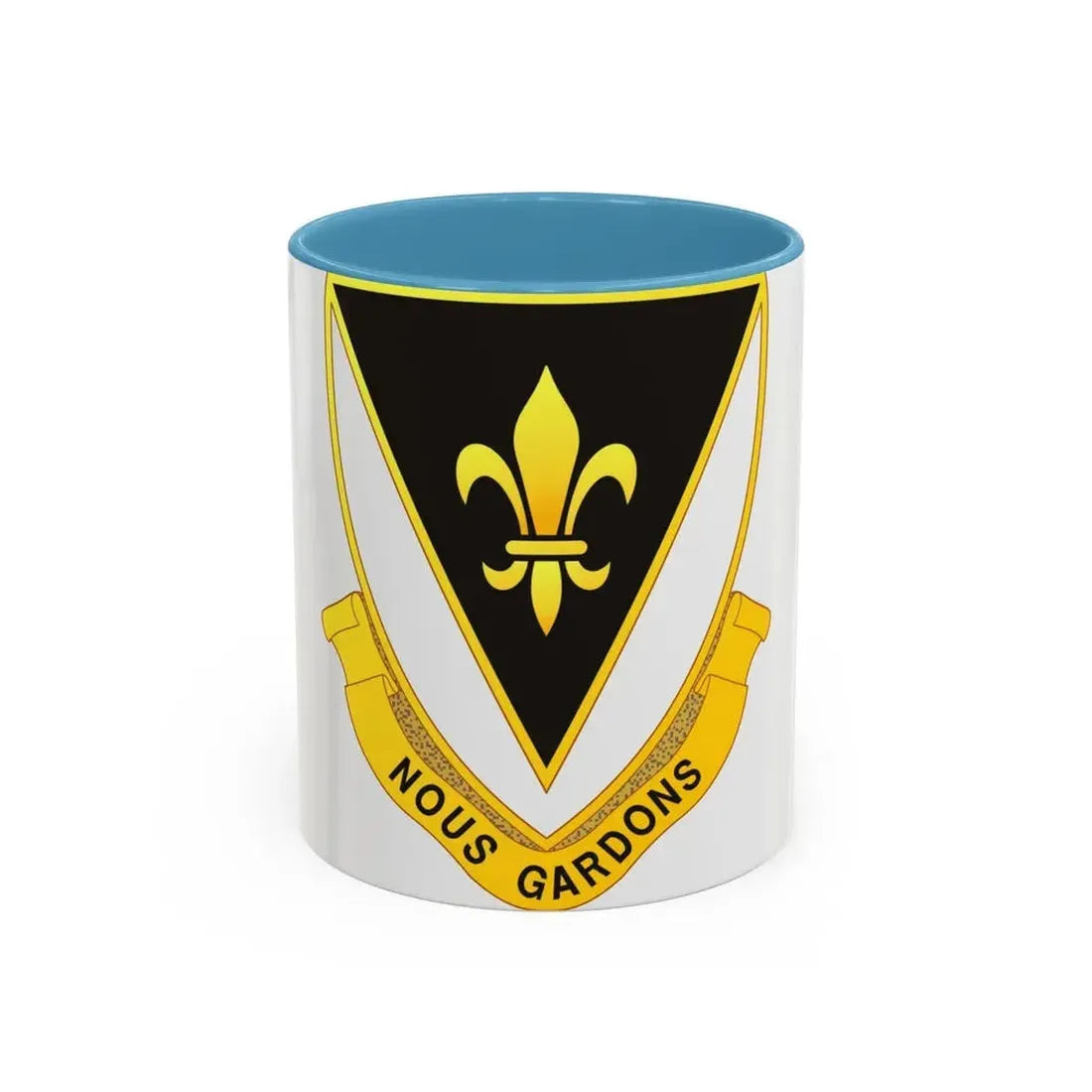 329th Infantry Regiment (U.S. Army) Accent Coffee Mug 11oz Light Blue - Go Mug Yourself