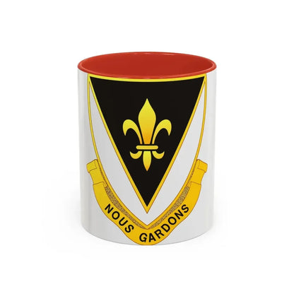 329th Infantry Regiment (U.S. Army) Accent Coffee Mug 11oz Red - Go Mug Yourself