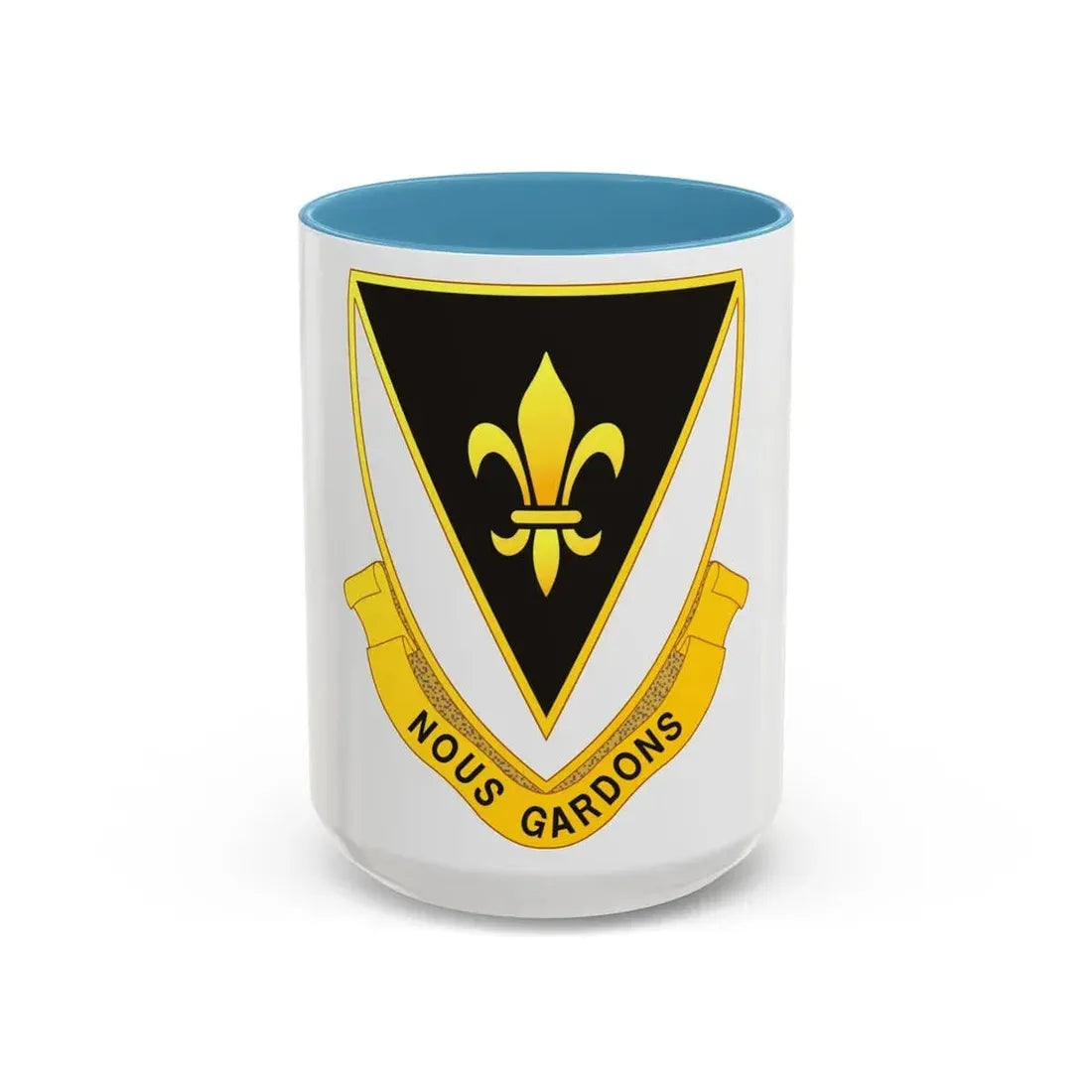 329th Infantry Regiment (U.S. Army) Accent Coffee Mug 15oz Light Blue - Go Mug Yourself