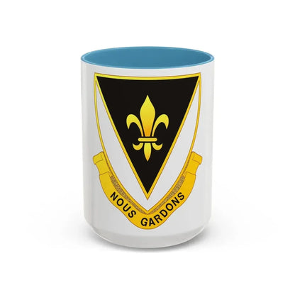 329th Infantry Regiment (U.S. Army) Accent Coffee Mug 15oz Light Blue - Go Mug Yourself