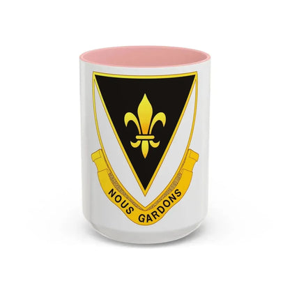 329th Infantry Regiment (U.S. Army) Accent Coffee Mug 15oz Pink - Go Mug Yourself
