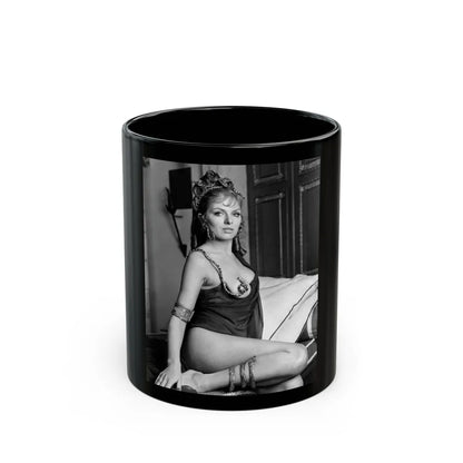 Julie Ege #255 (Vintage Female Icon) Black Coffee Mug-11oz-Go Mug Yourself