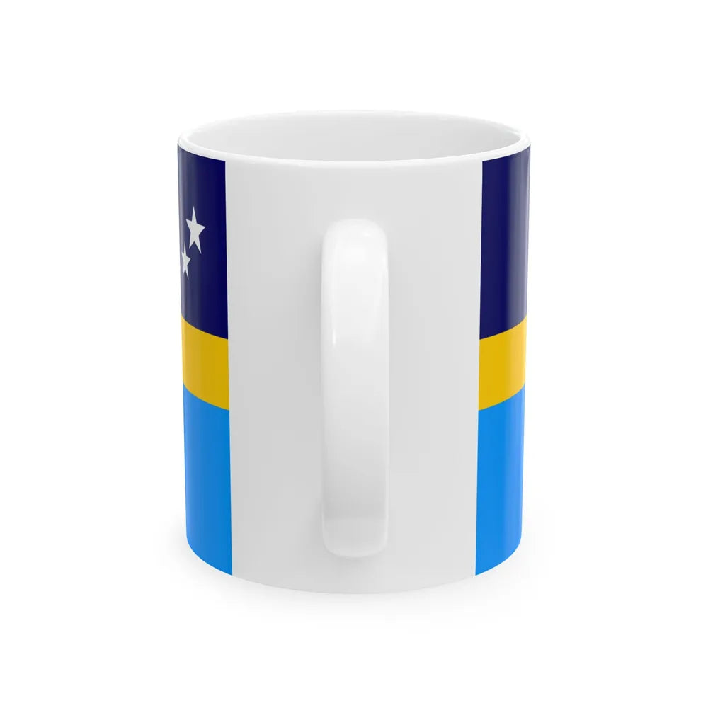 Proposed flag of Antarctica Dave Hamilton - White Coffee Mug-Go Mug Yourself