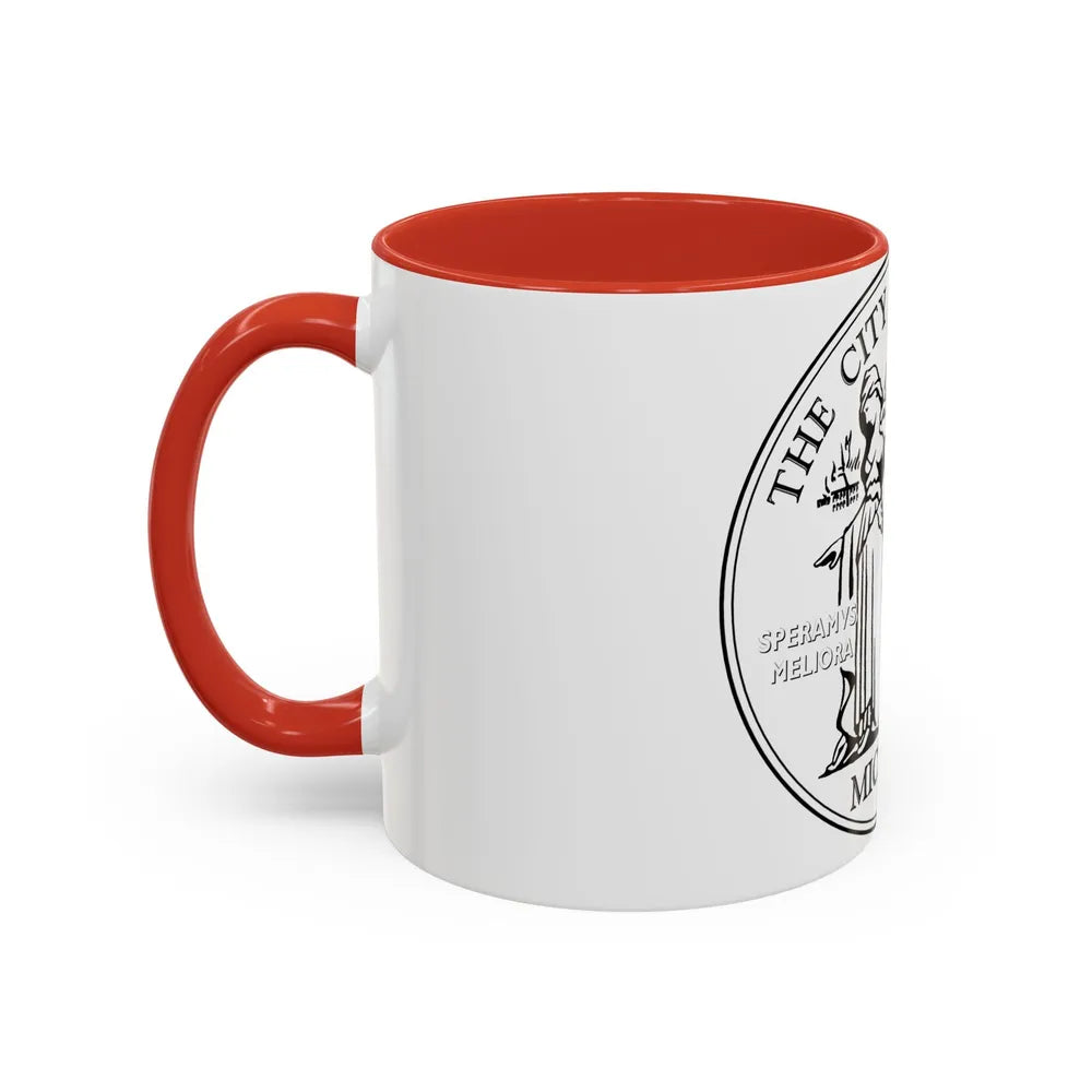 Seal of Detroit - Accent Coffee Mug-Go Mug Yourself