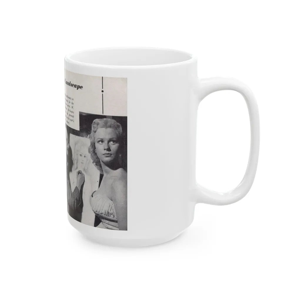 Norma Sykes #160 - 66 PHOTOGRAPHS OF Sabrina U.K. Pocket Mag. Pages 50 & 51 (Vintage Female Icon) White Coffee Mug-Go Mug Yourself