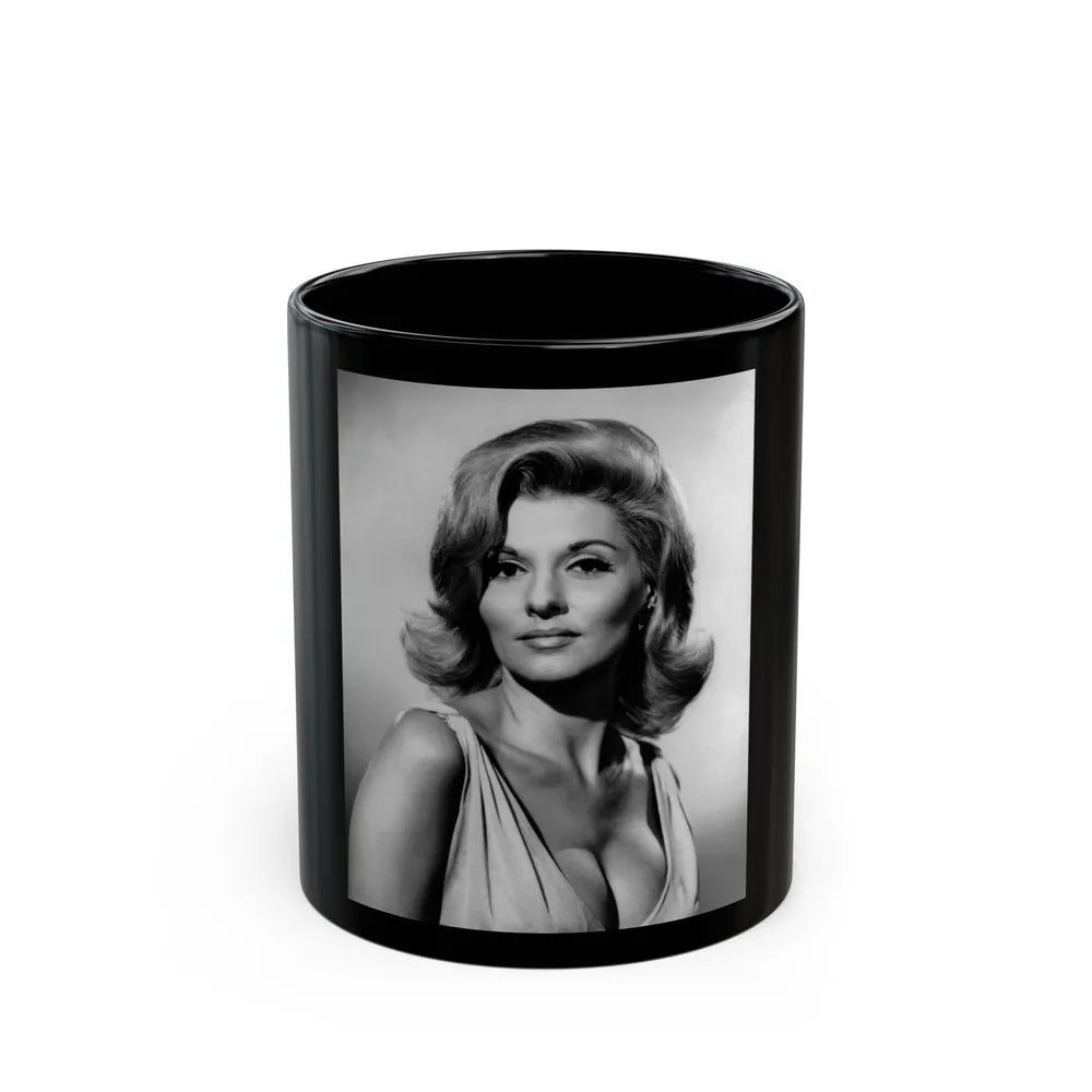 Nancy Kovack #39 (Vintage Female Icon) Black Coffee Mug-11oz-Go Mug Yourself