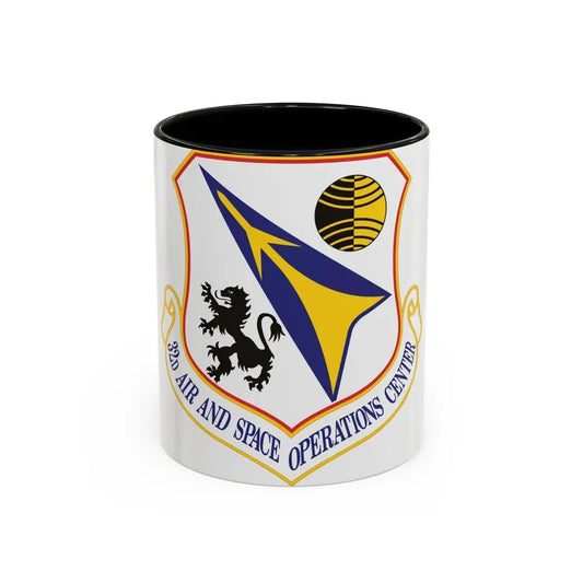 32d Air and Space Operations Center (U.S. Air Force) Accent Coffee Mug 11oz Black - Go Mug Yourself