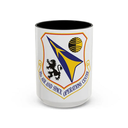 32d Air and Space Operations Center (U.S. Air Force) Accent Coffee Mug 15oz Black - Go Mug Yourself