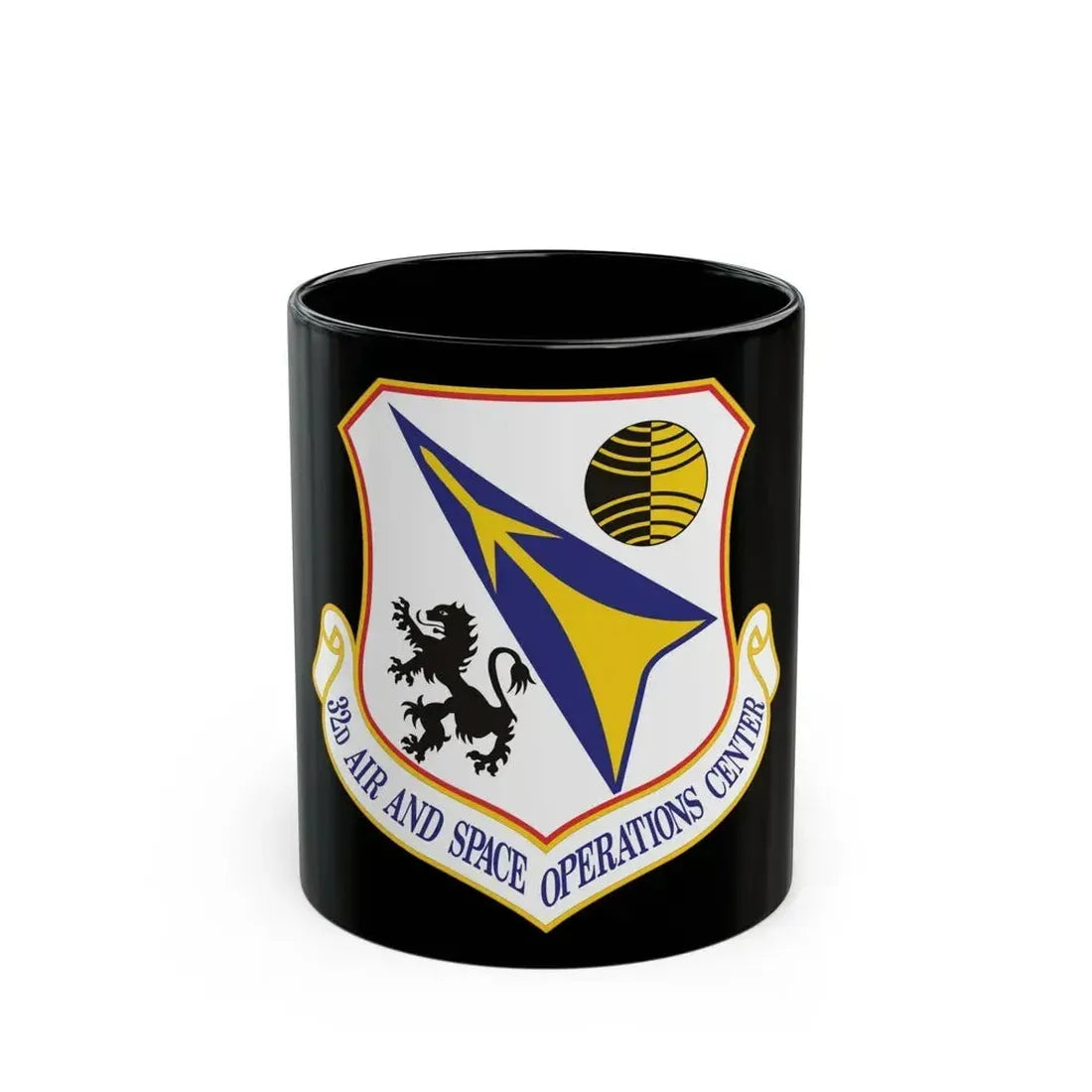 32d Air and Space Operations Center (U.S. Air Force) Black Coffee Mug 11oz - Go Mug Yourself