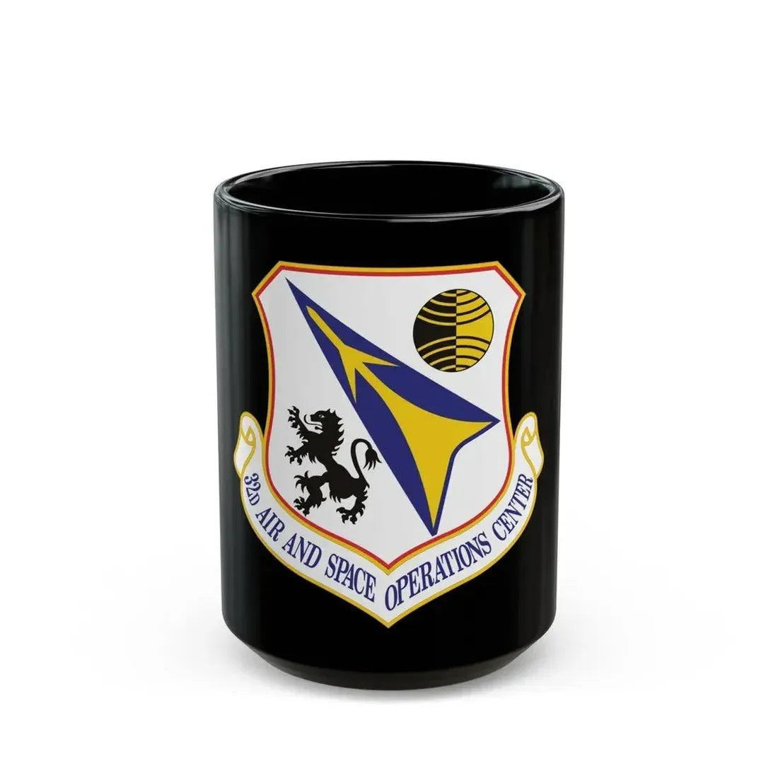32d Air and Space Operations Center (U.S. Air Force) Black Coffee Mug - Go Mug Yourself