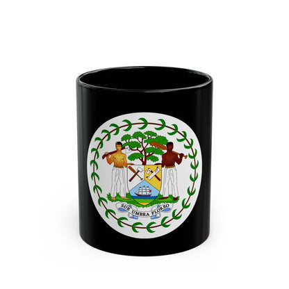 Coat of arms of Belize (1981-2019) - Black Coffee Mug-11oz-Go Mug Yourself