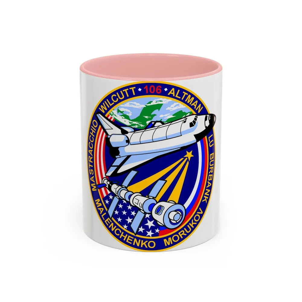 STS 106 (NASA) Accent Coffee Mug-11oz-Pink-Go Mug Yourself