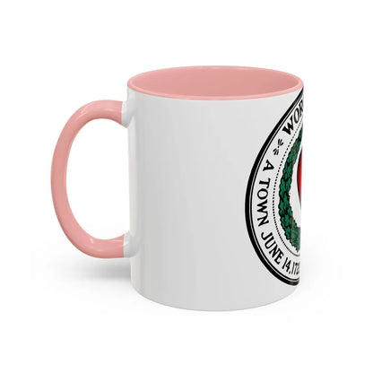 Seal of Worcester Massachusetts - Accent Coffee Mug-Go Mug Yourself