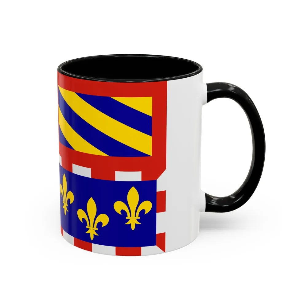 Flag of Bourgogne France - Accent Coffee Mug-Go Mug Yourself