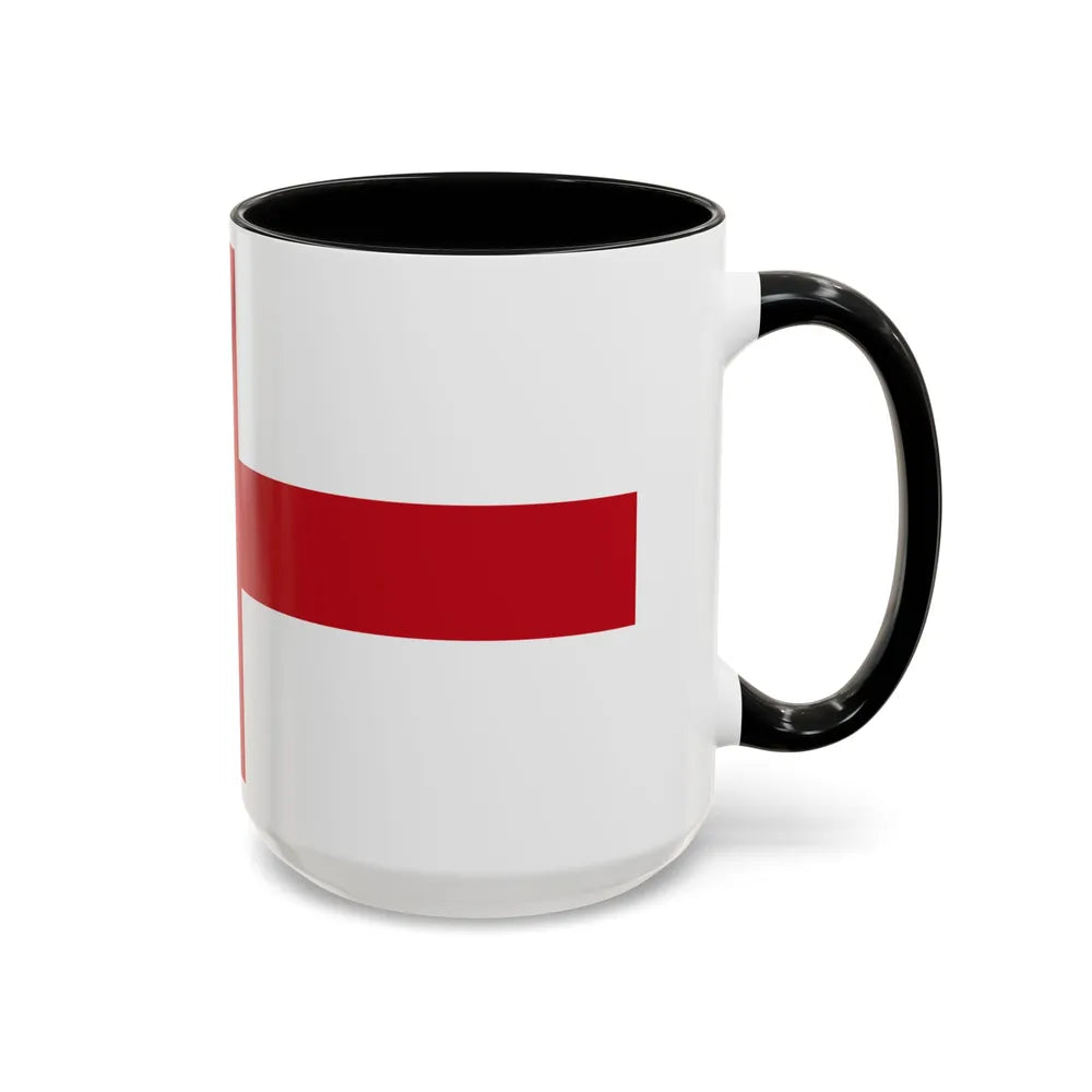 Flag of Genoa Italy - Accent Coffee Mug-Go Mug Yourself