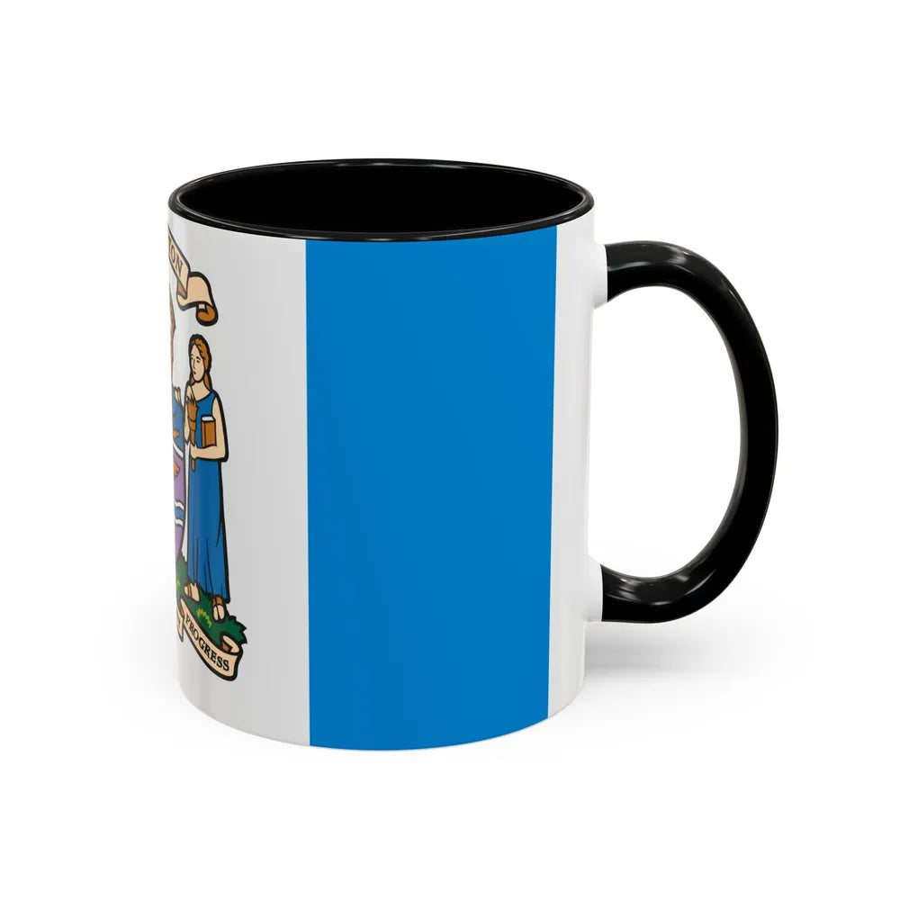 Flag of Edmonton Canada - Accent Coffee Mug-Go Mug Yourself