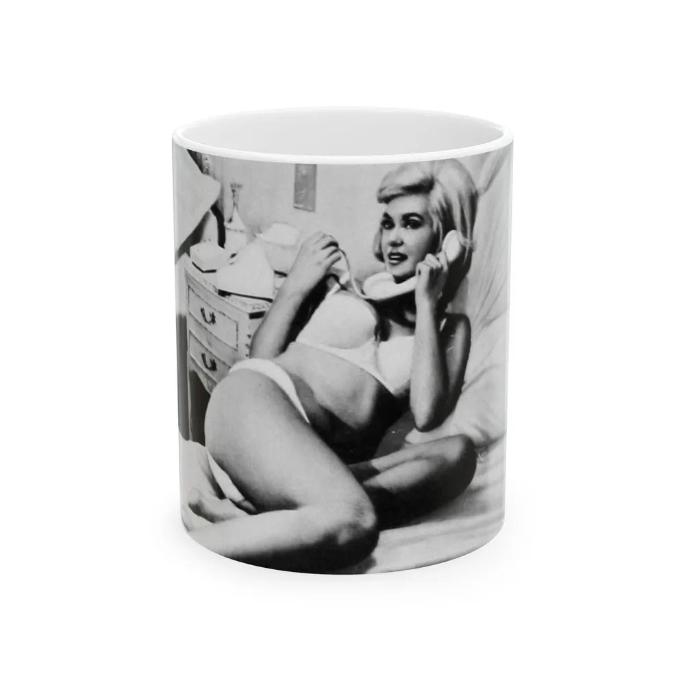 Janette Scott #28 (Vintage Female Icon) White Coffee Mug-11oz-Go Mug Yourself