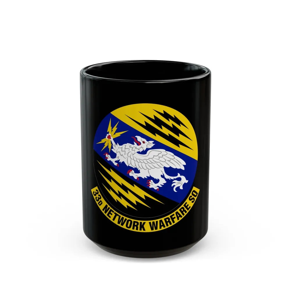 33 Network Warfare Squadron ACC (U.S. Air Force) Black Coffee Mug-15oz-Go Mug Yourself