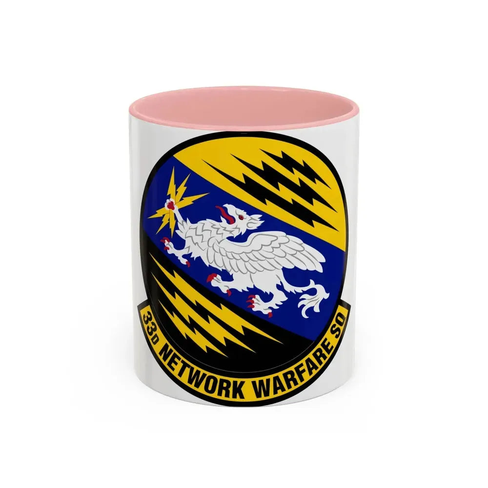 33 Network Warfare Squadron ACC (U.S. Air Force) Accent Coffee Mug 11oz Pink - Go Mug Yourself
