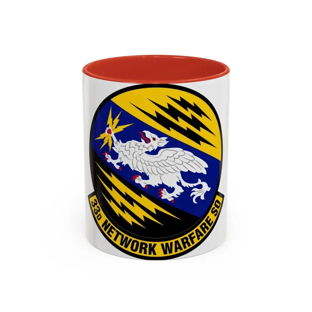 33 Network Warfare Squadron ACC (U.S. Air Force) Accent Coffee Mug 11oz Red - Go Mug Yourself