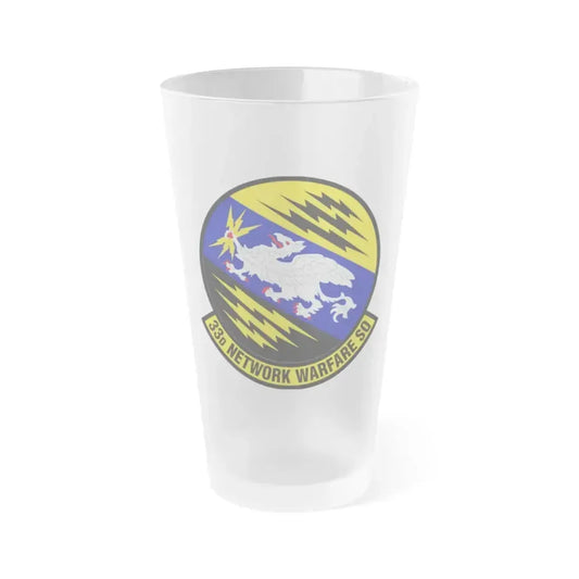 33 Network Warfare Squadron ACC (U.S. Air Force) Frosted Pint Glass 16oz 16oz Frosted - Go Mug Yourself
