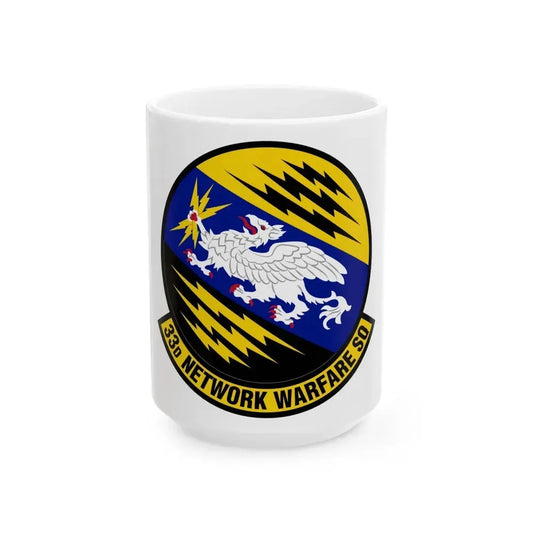 33 Network Warfare Squadron ACC (U.S. Air Force) White Coffee Mug 15oz - Go Mug Yourself