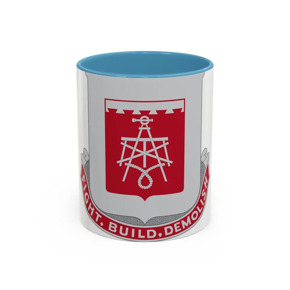 330 Engineer Battalion (U.S. Army) Accent Coffee Mug-11oz-Light Blue-Go Mug Yourself