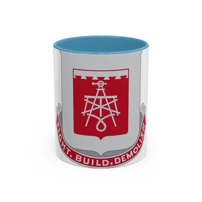 330 Engineer Battalion (U.S. Army) Accent Coffee Mug-11oz-Light Blue-Go Mug Yourself