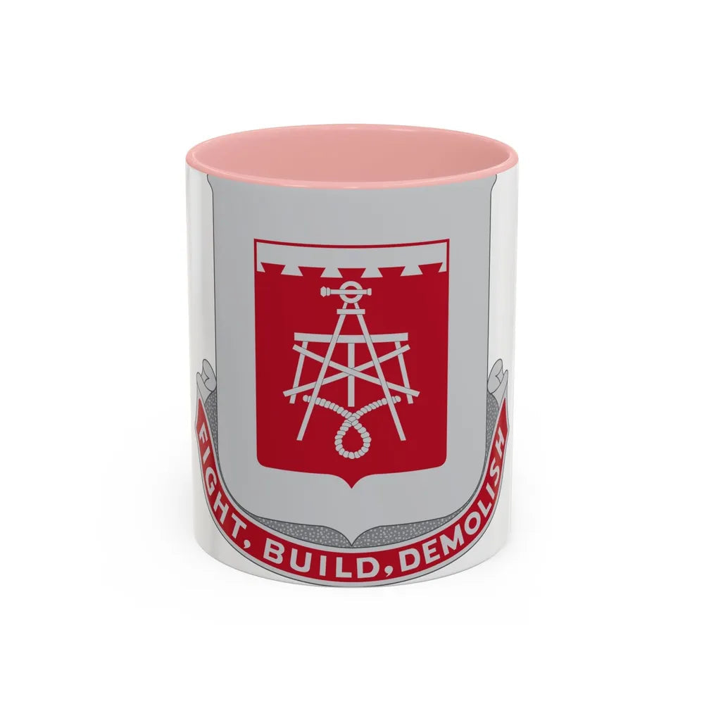 330 Engineer Battalion (U.S. Army) Accent Coffee Mug-11oz-Pink-Go Mug Yourself