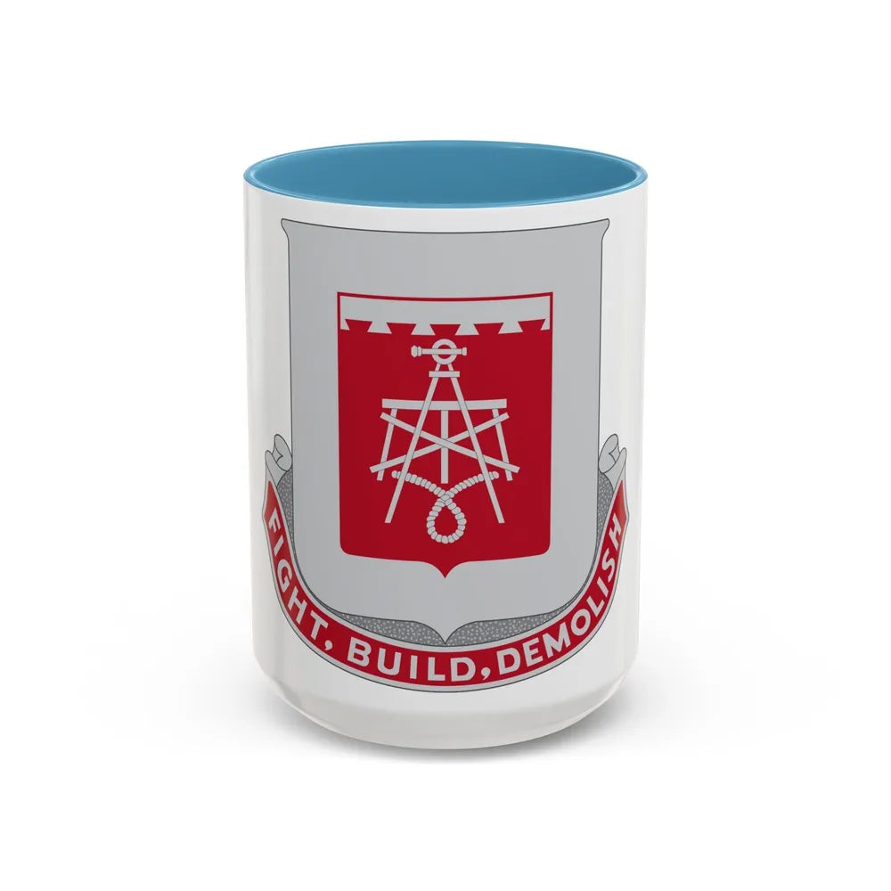 330 Engineer Battalion (U.S. Army) Accent Coffee Mug-15oz-Light Blue-Go Mug Yourself