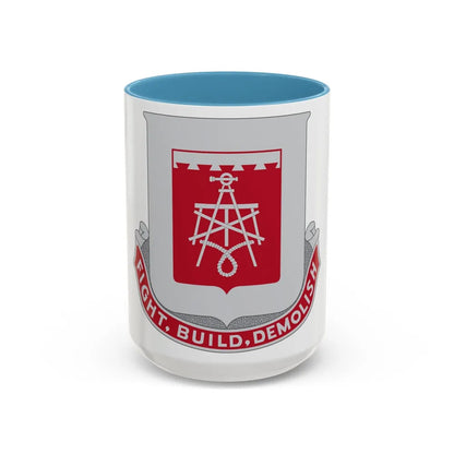 330 Engineer Battalion (U.S. Army) Accent Coffee Mug-15oz-Light Blue-Go Mug Yourself