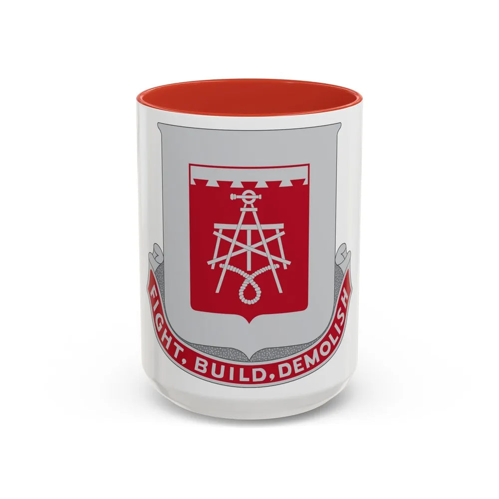 330 Engineer Battalion (U.S. Army) Accent Coffee Mug-15oz-Navy-Go Mug Yourself