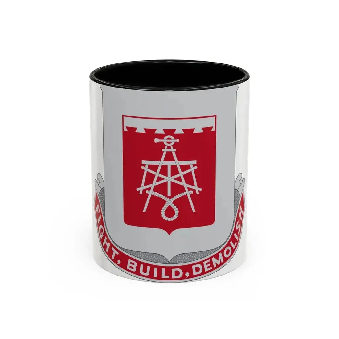 330 Engineer Battalion (U.S. Army) Accent Coffee Mug 11oz Black - Go Mug Yourself