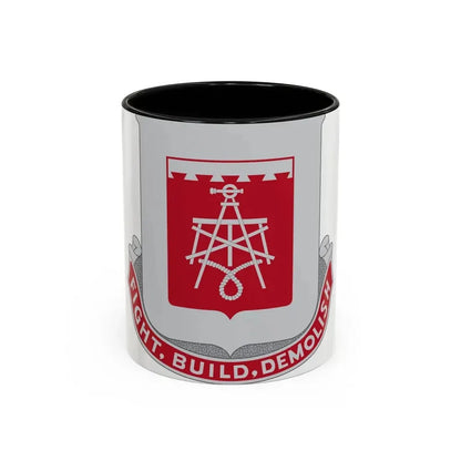 330 Engineer Battalion (U.S. Army) Accent Coffee Mug 11oz Black - Go Mug Yourself
